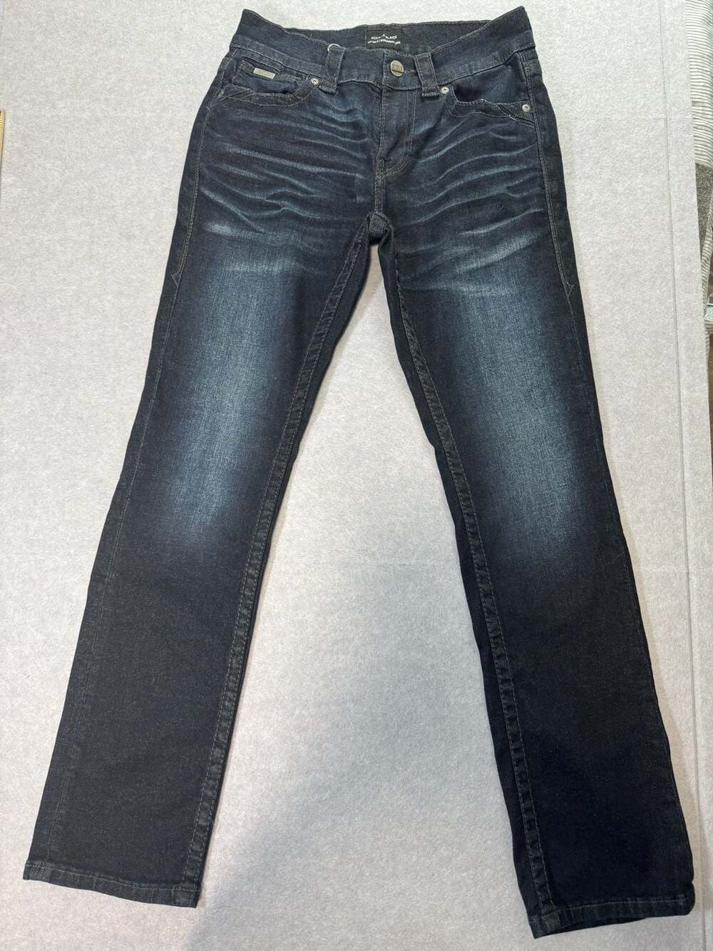 Buckle Black Fit No. 3 Straight Leg Dark Wash Denim Jeans Men's 29x32